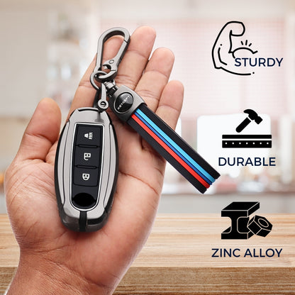 Nissan Metal Alloy Key Cover with Keychain (Type M2)