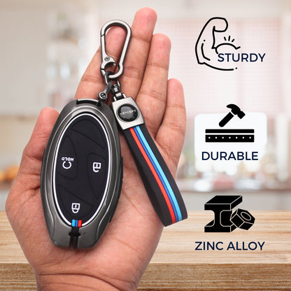 Hyundai Metal Alloy Key Cover with keychain (Type M2)