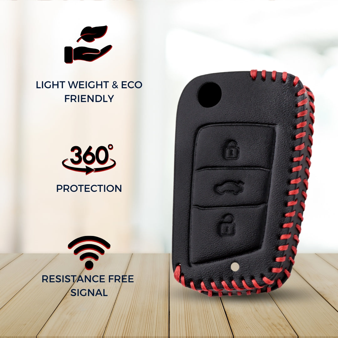 keycept classic leather key cover kushaq octavia kodiaq superb slavia passat virtus t roc 3b flip shell case