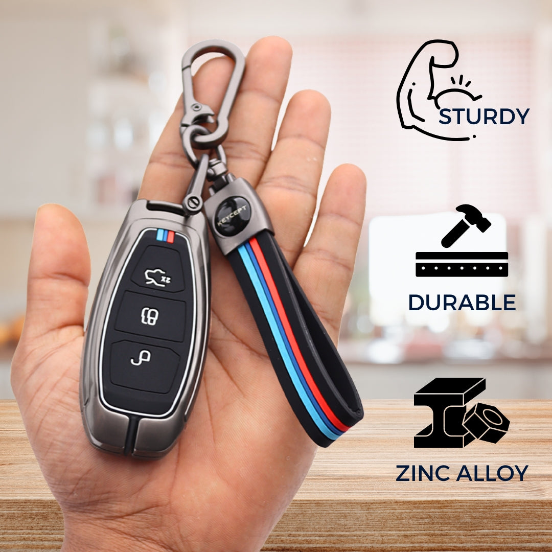 Ford Metal Alloy Key Cover with Keychain (Type M2).