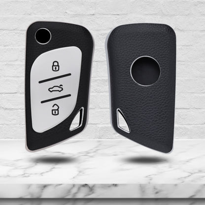 Universal TPU Leather Key Cover with Keychain (Type 7).