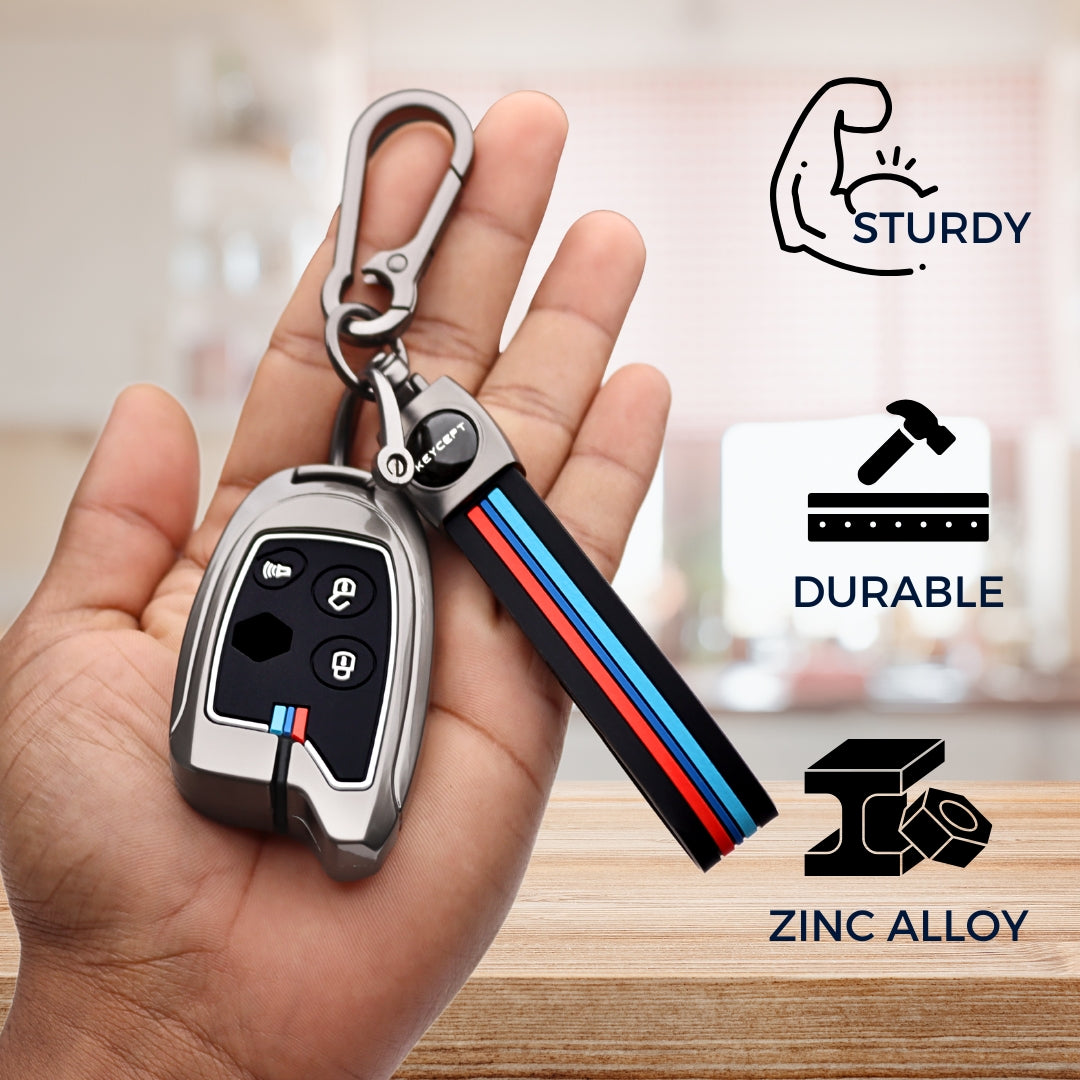 Suzuki Metal Alloy Key Cover with Keychain (Type M2).