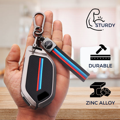 Kia Metal Alloy Key Cover with Keychain (Type M2)