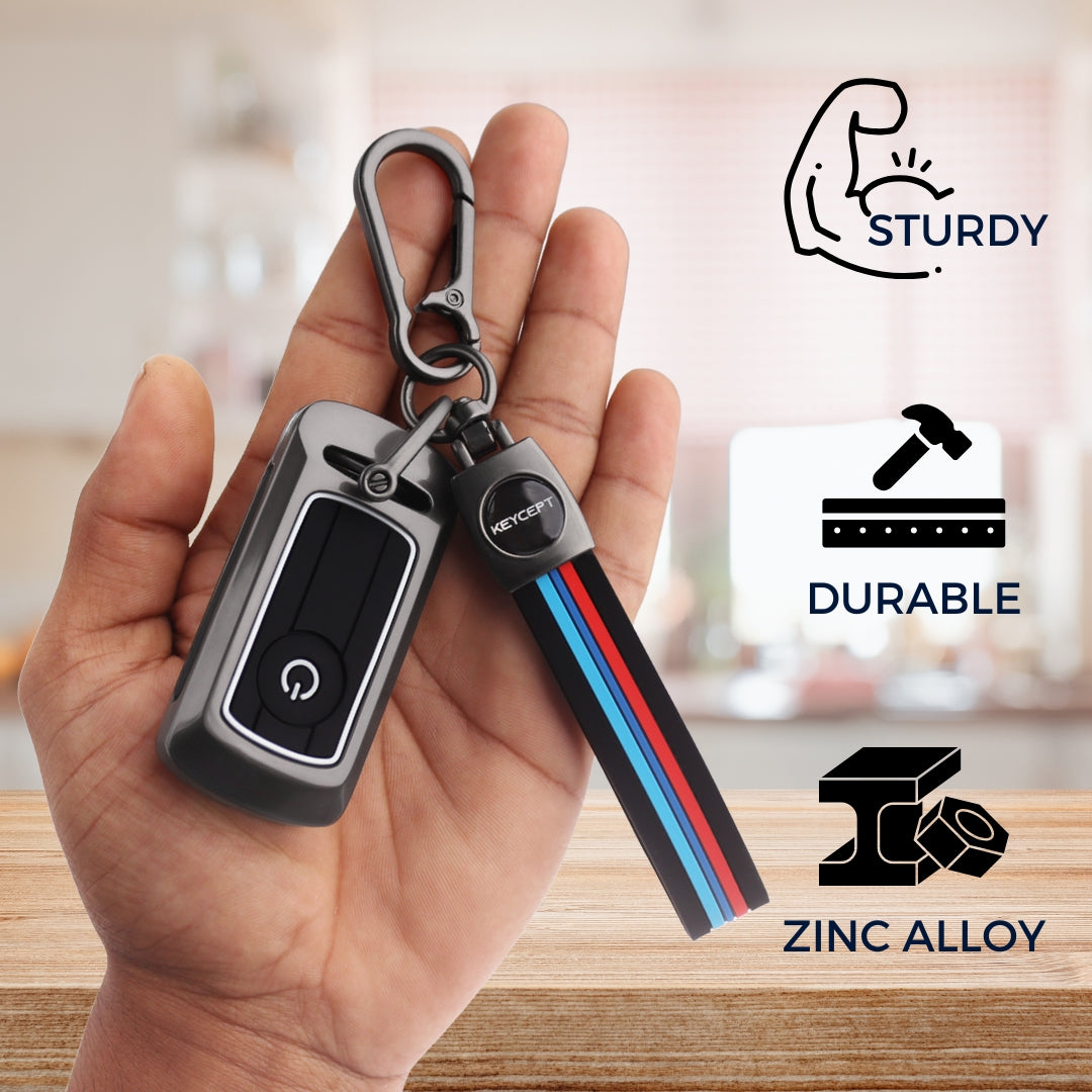 Keycept Metal Alloy Car Key Cover for Yamaha Aerox key with keychain (Type M2)