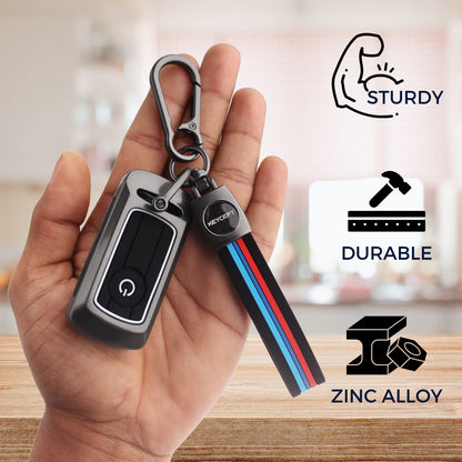 Keycept Metal Alloy Car Key Cover for Yamaha Aerox key with keychain (Type M2)
