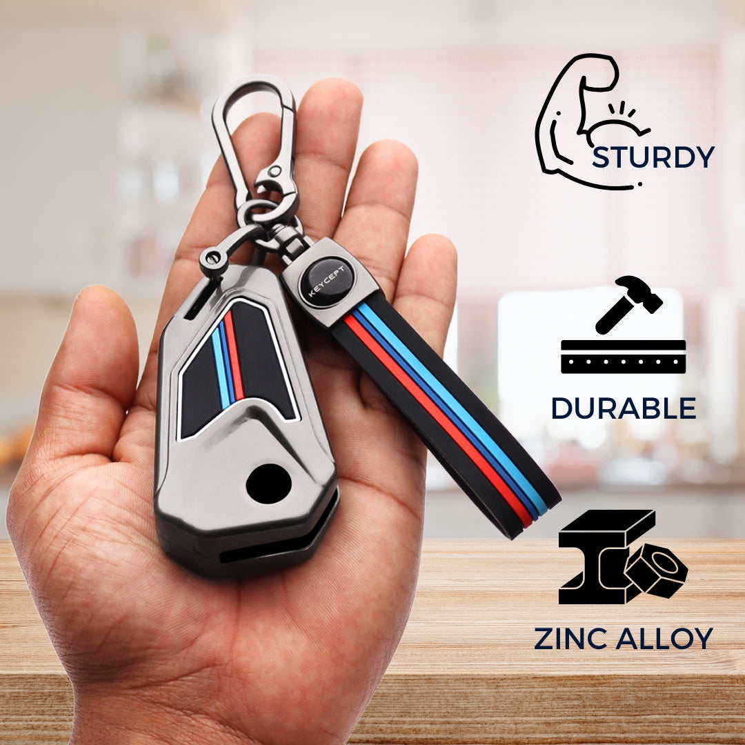 Universal Bike Metal Alloy Key Cover with Keychain (Type M2)