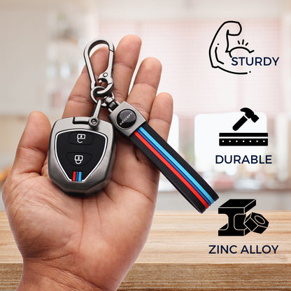Toyota Metal Alloy Key Cover with Keychain (Type M2).