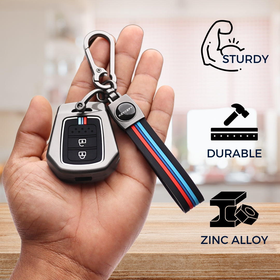 Honda Metal Key Cover with Keychain (Type  M2)