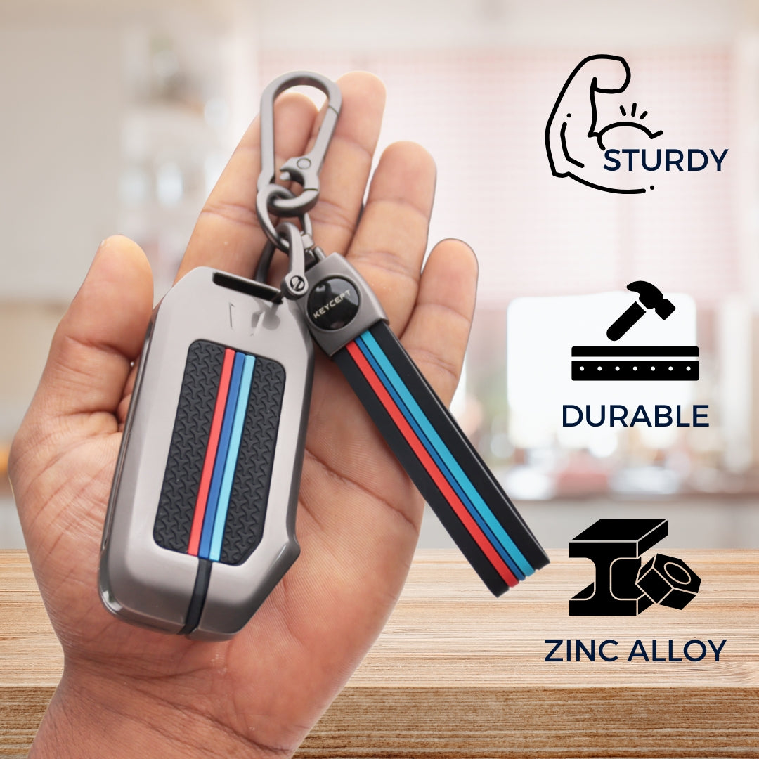 Kia Metal Alloy Key Cover with Keychain (Type  M2)