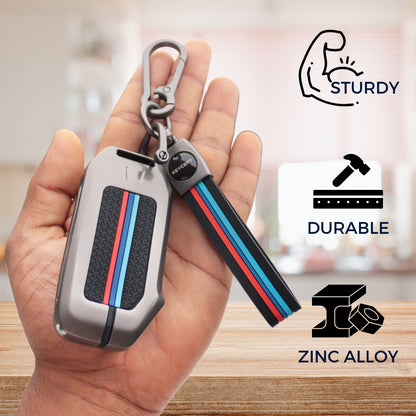 Kia Metal Alloy Key Cover with Keychain (Type  M2)