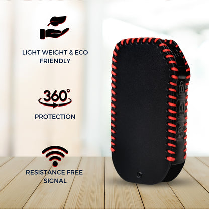 Kia Classic Leather Key Cover with Keychain K3