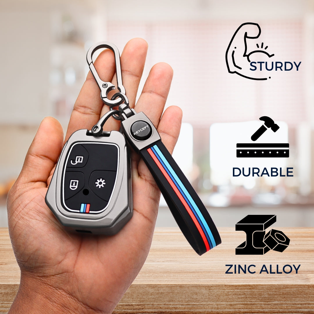 Mahindra Metal Key Cover with Keychain (Type M2).