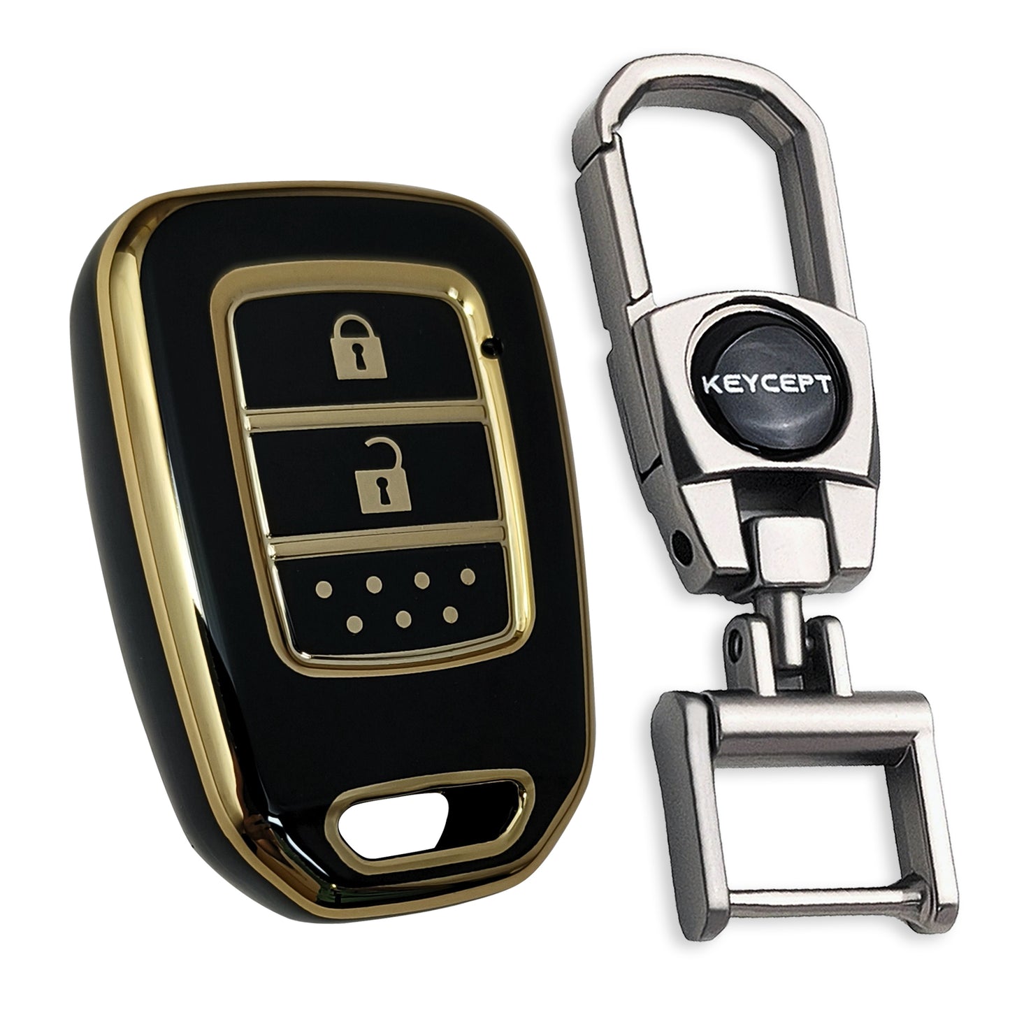 Honda Gold Line TPU Key Cover with Keychain