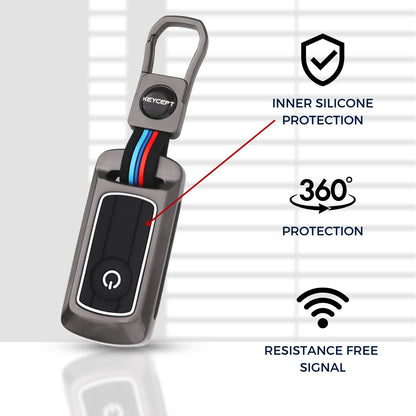 Keycept Metal Alloy Car Key Cover for Yamaha Aerox key with keychain (Type M1)