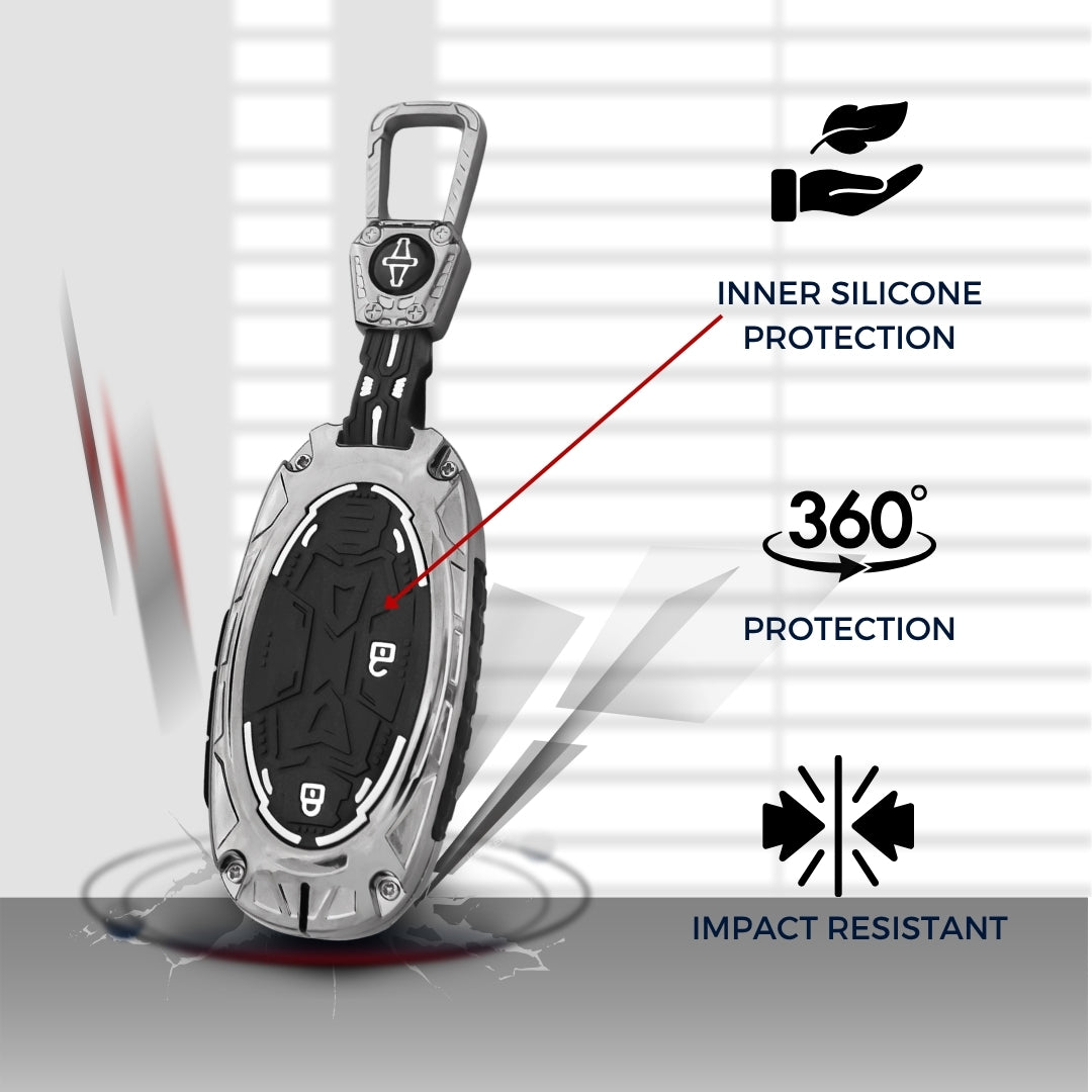 Keycept Metal Armor Key Cover with Keychain.(Type M4)