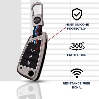 Universal Metal Key Cover with Keychain (Type M1).