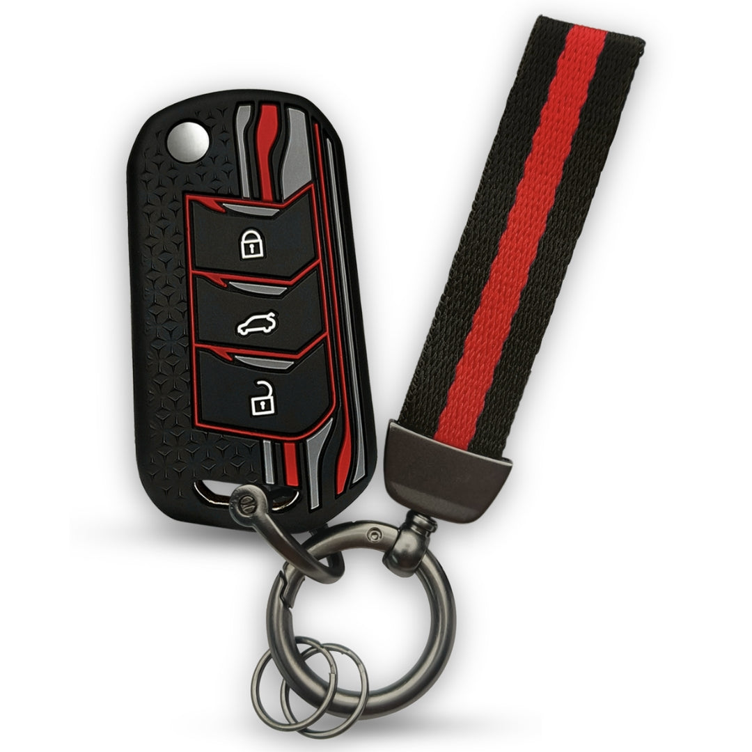 Mahindra TriStar Silicone Key Cover With Keychain