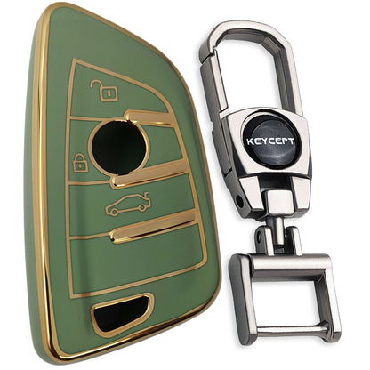 TPU Key Cover for X-Series | M-Series | 3-Series | 5-Series | 7-Series 3 button smart key with Keychain 2