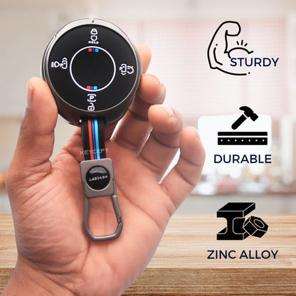 Tata Metal Silicone Key Cover With Keychain (Type M1)