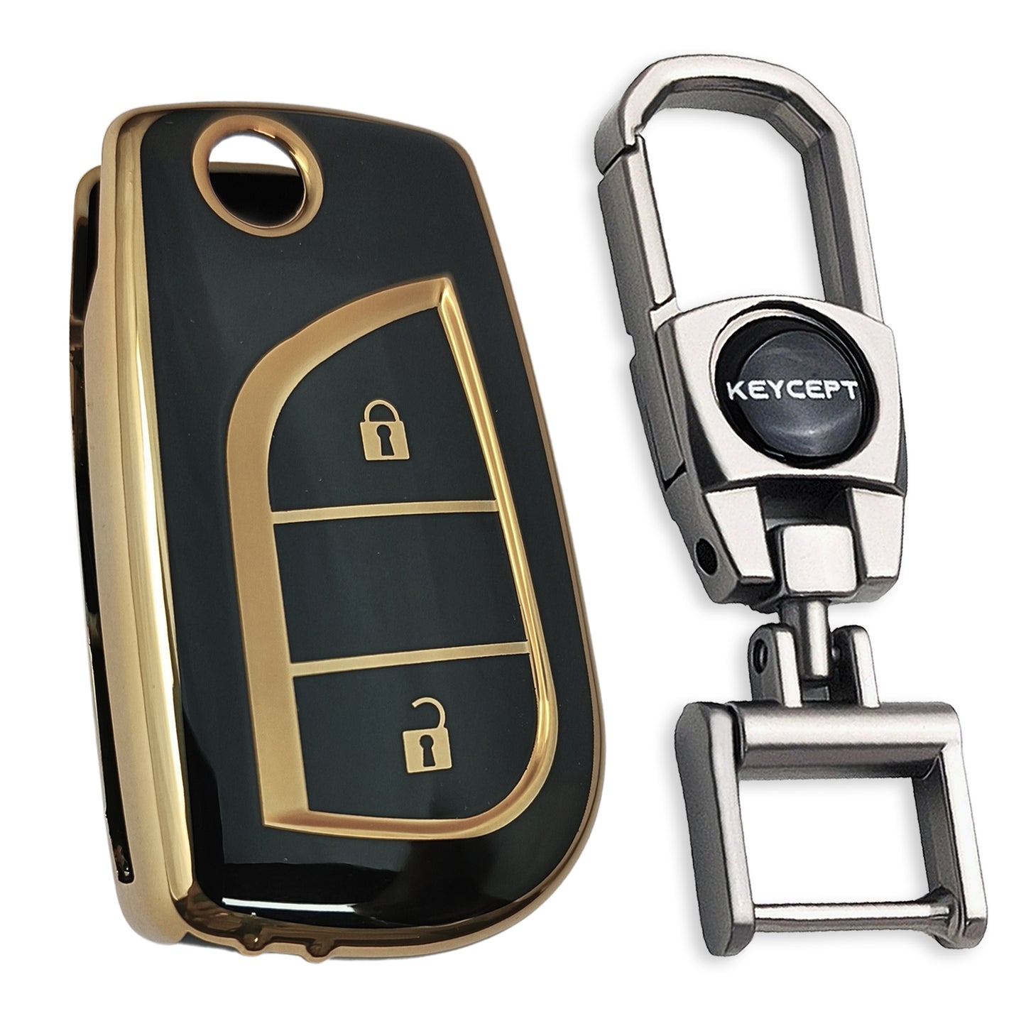 Toyota Gold Line TPU Key Cover with Keychain