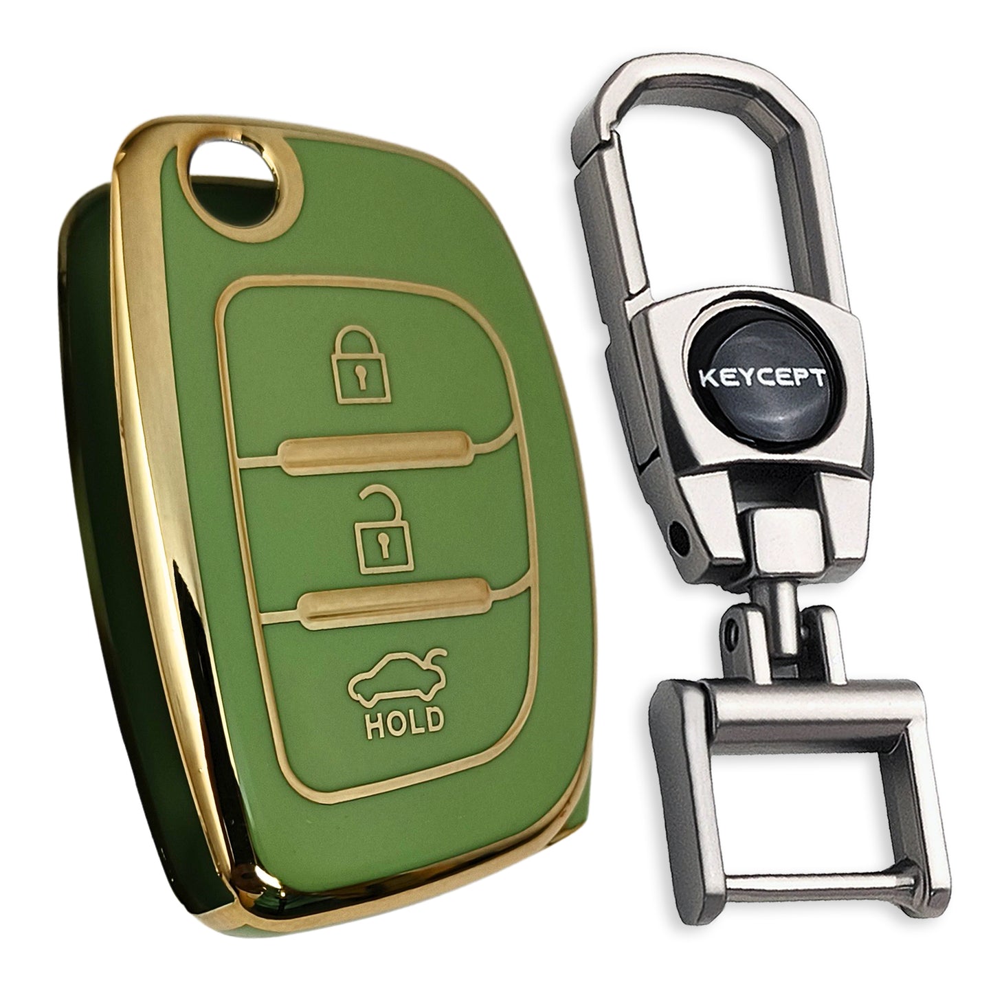 Hyundai Gold Line TPU Key Cover with Keychain