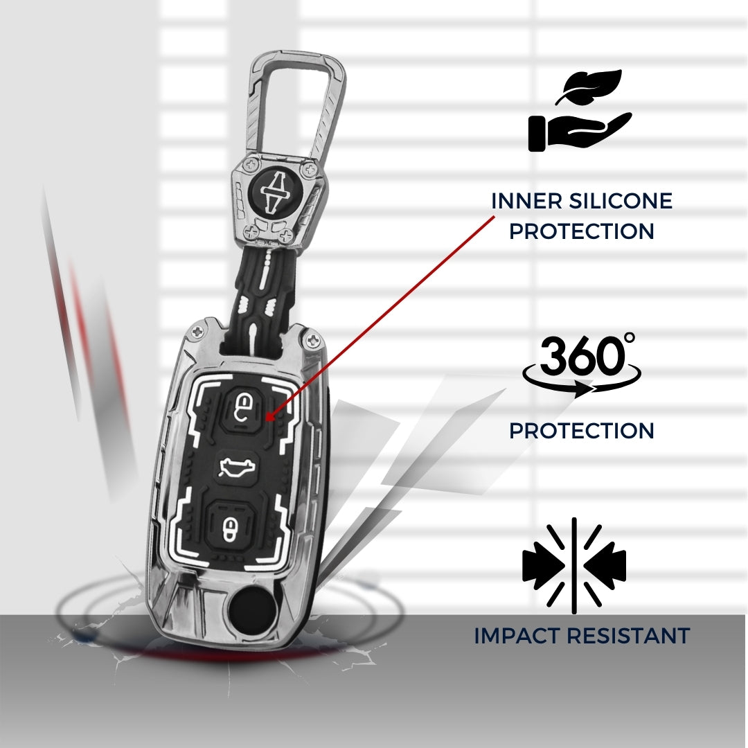 Keycept Metal Armor Key Cover with Keychain.(Type M4)