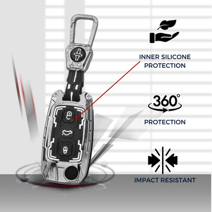 Keycept Metal Armor Key Cover with Keychain.(Type M4)