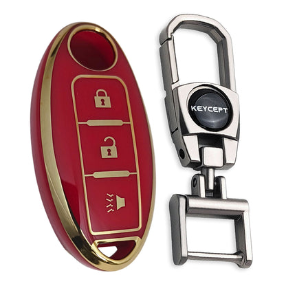 Nissan Gold Line TPU Key Cover with Keychain