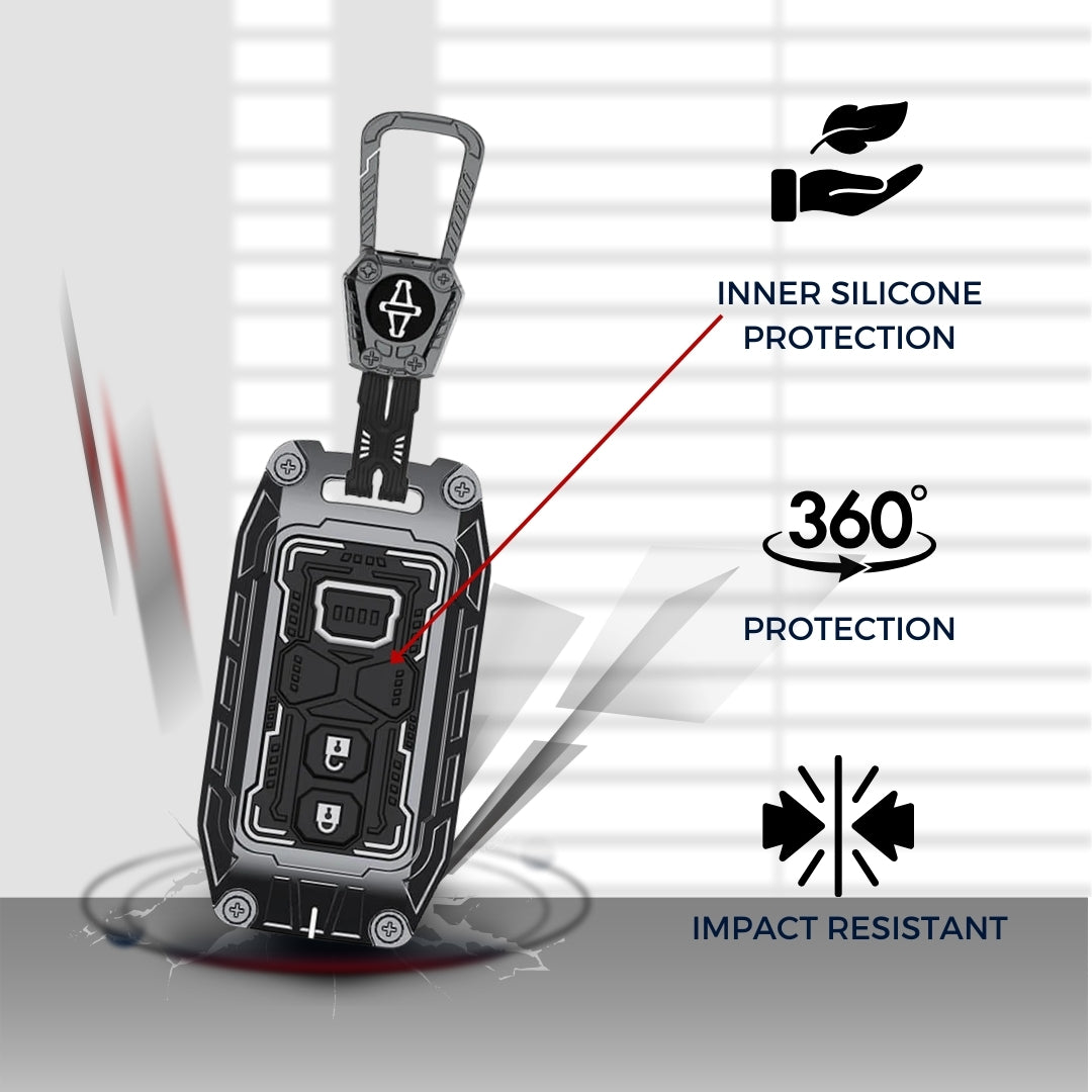 Suzuki Metal Armor Car Key Cover for with Keychain (Type M4)