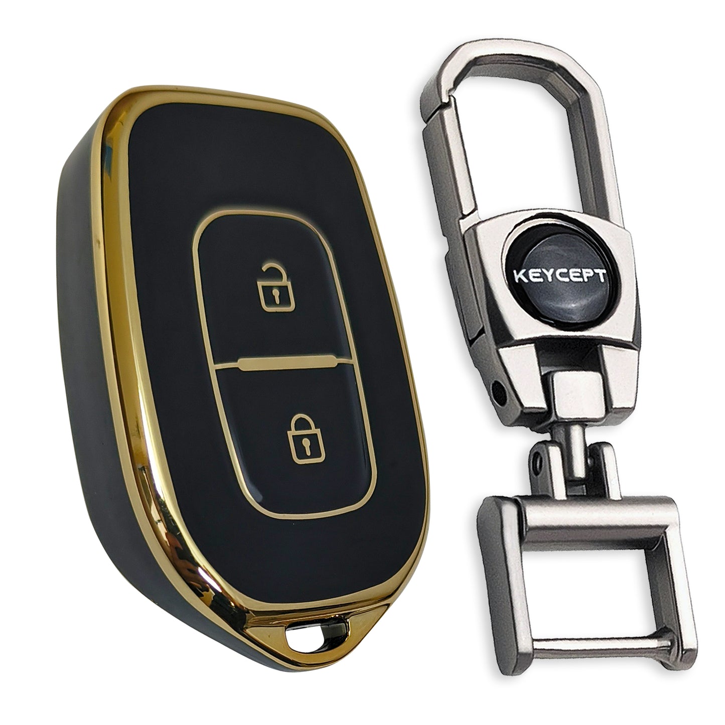 Renault Gold Line TPU Key Cover with Keychain