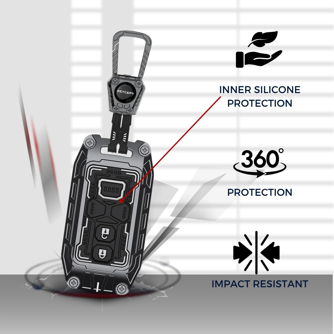 Suzuki Metal Armor Car Key Cover for with Keychain (Type M4)
