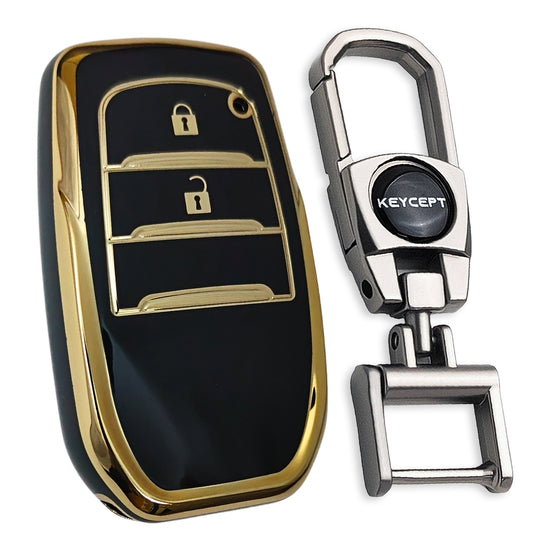 Toyota Gold Line TPU Key Cover with Keychain (Type 2)