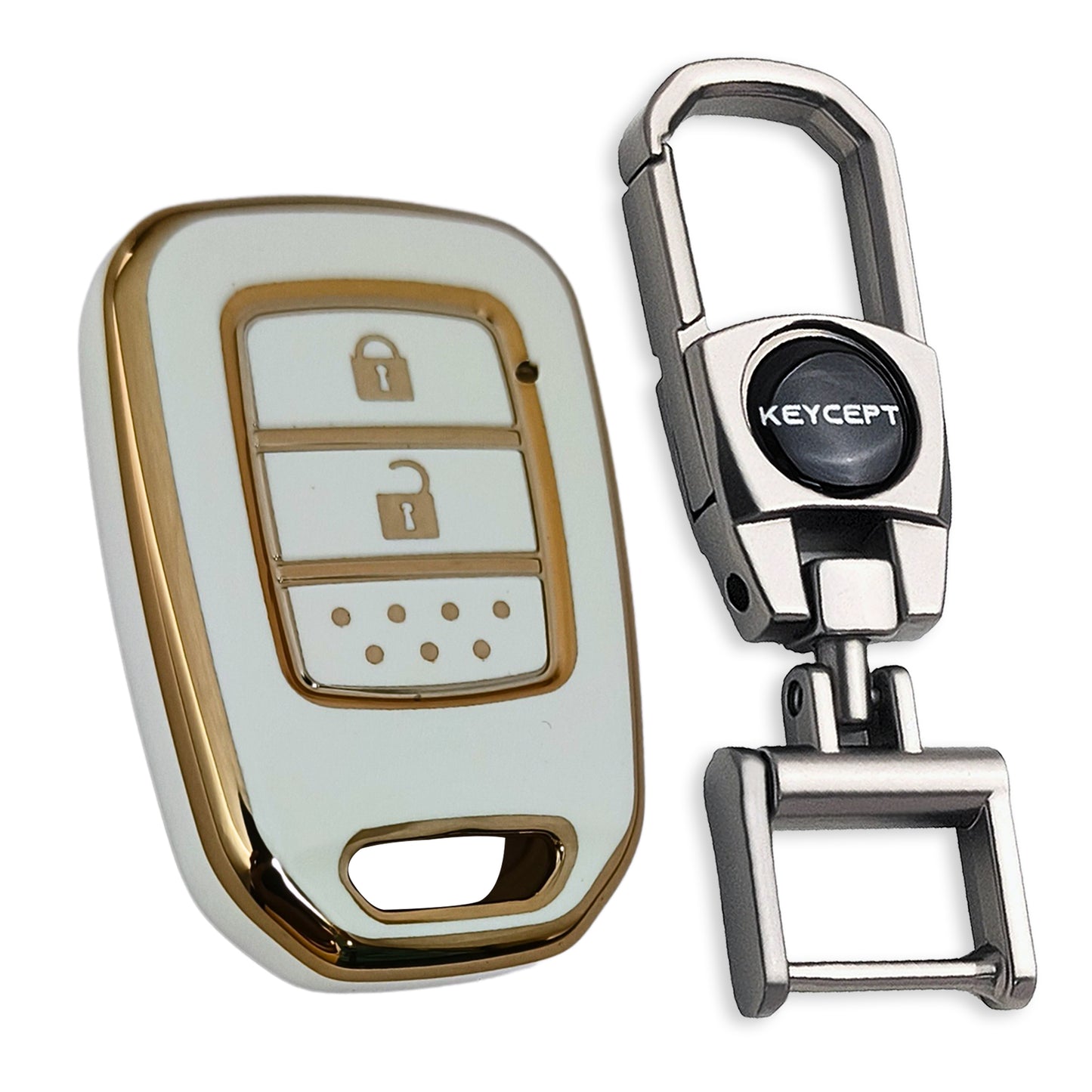 Honda Gold Line TPU Key Cover with Keychain