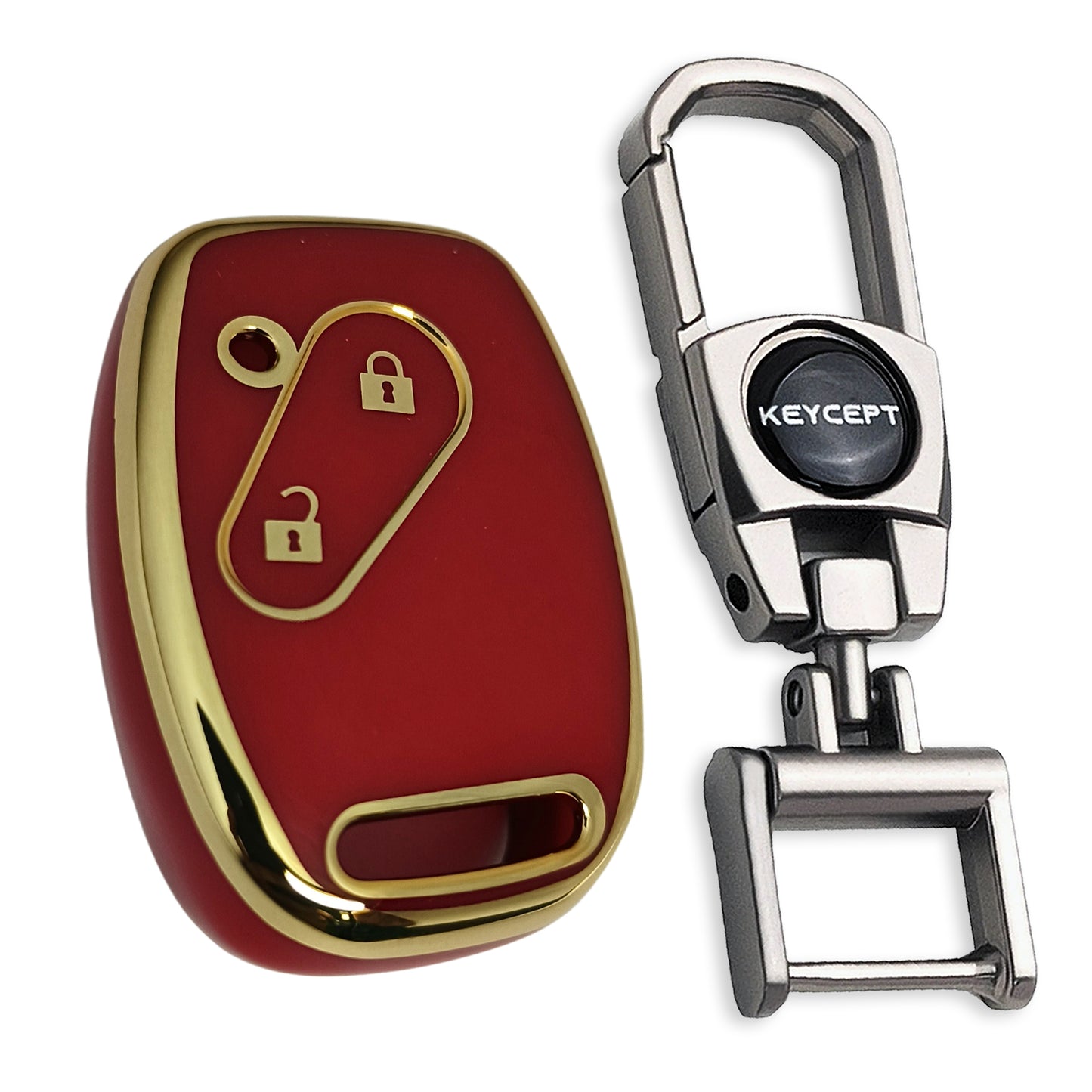 Honda Gold Line TPU Key Cover with Keychain