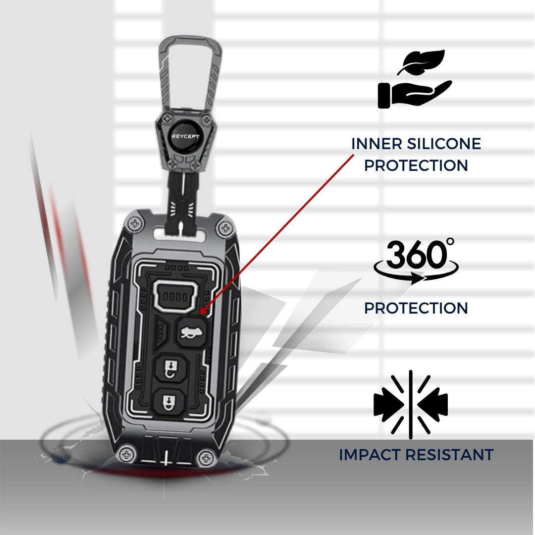Suzuki Metal Armor Smart Car Key cover With KeyChain (Type M4).