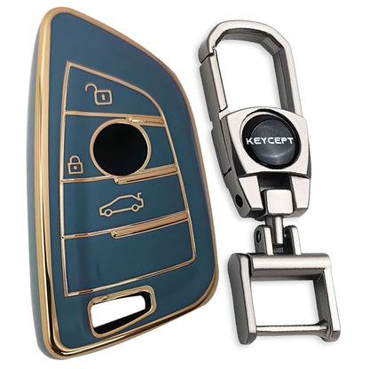 TPU Key Cover for X-Series | M-Series | 3-Series | 5-Series | 7-Series 3 button smart key with Keychain 2
