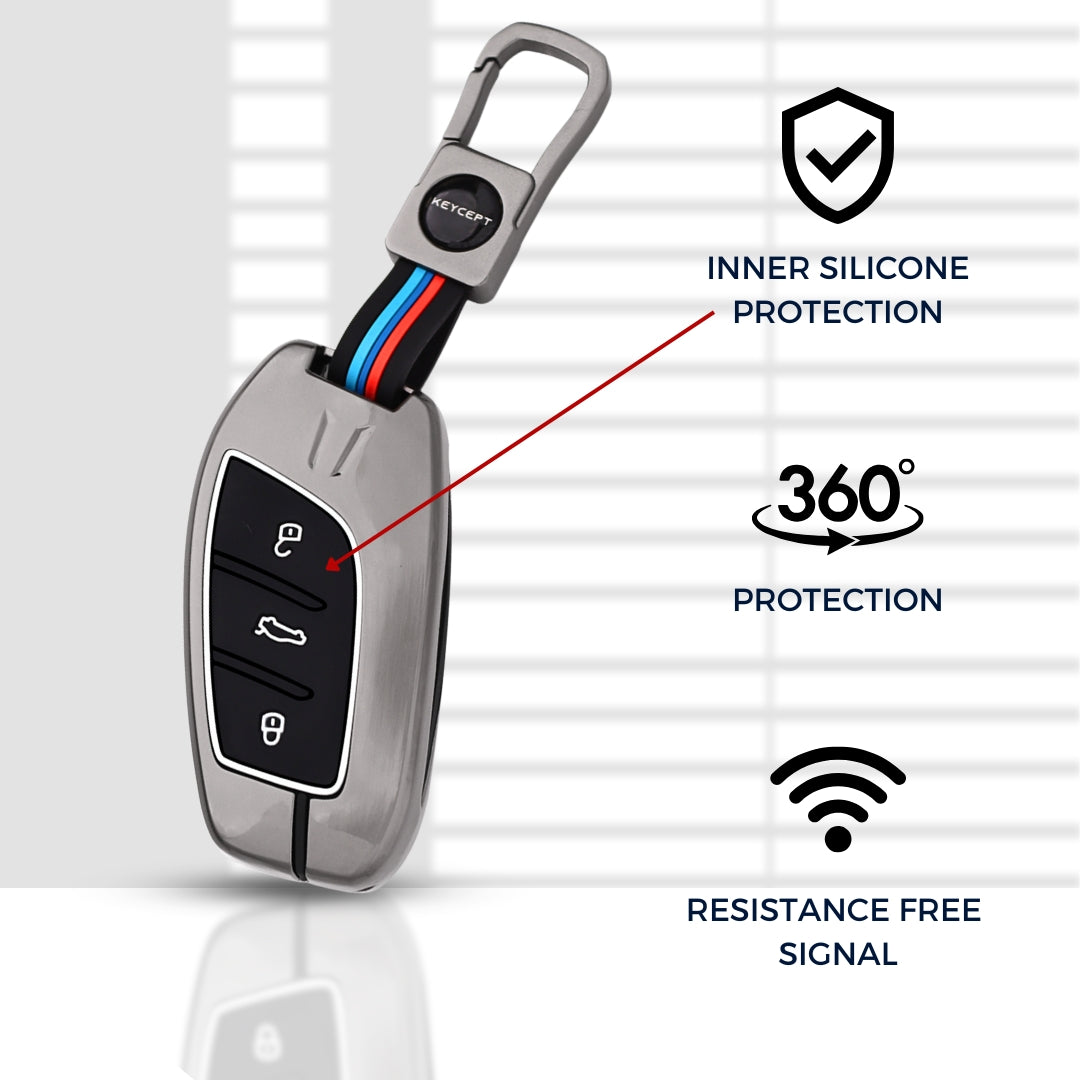 Metal Alloy Key Cover Compatible for MG Astor Hector Button