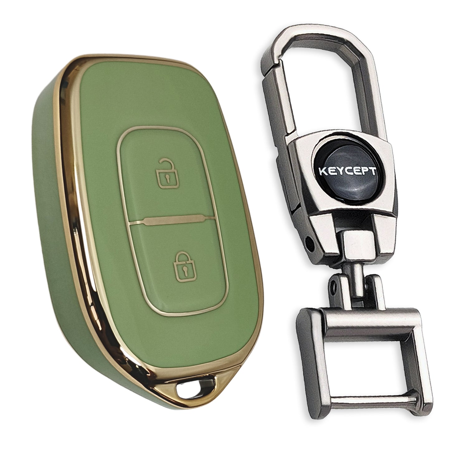 Renault Gold Line TPU Key Cover with Keychain