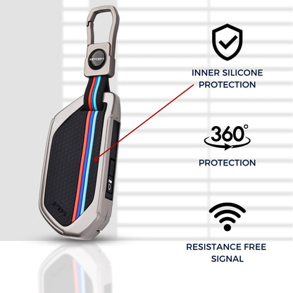 Kia Metal Alloy Key Cover with Keychain (Type M1)