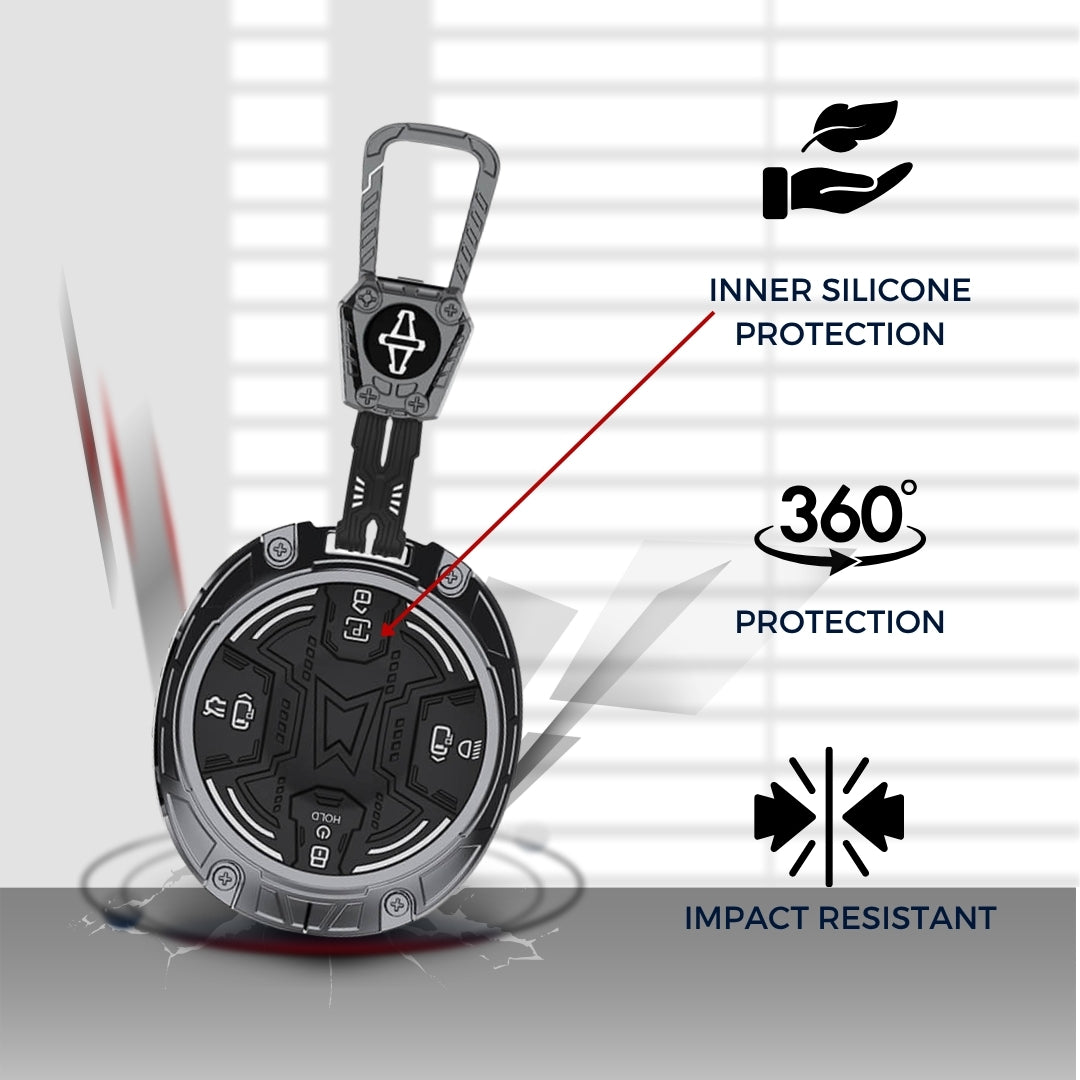 Tata Metal Armor Key Cover With Keychain (Type M4)