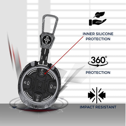 Tata Metal Armor Key Cover With Keychain (Type M4)