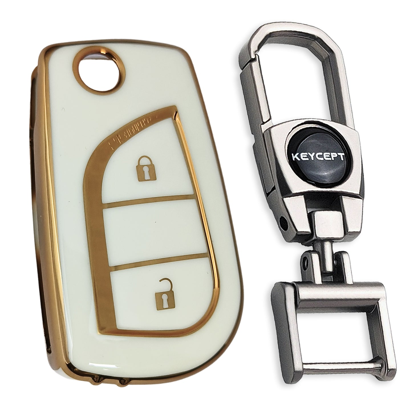 Toyota Gold Line TPU Key Cover with Keychain