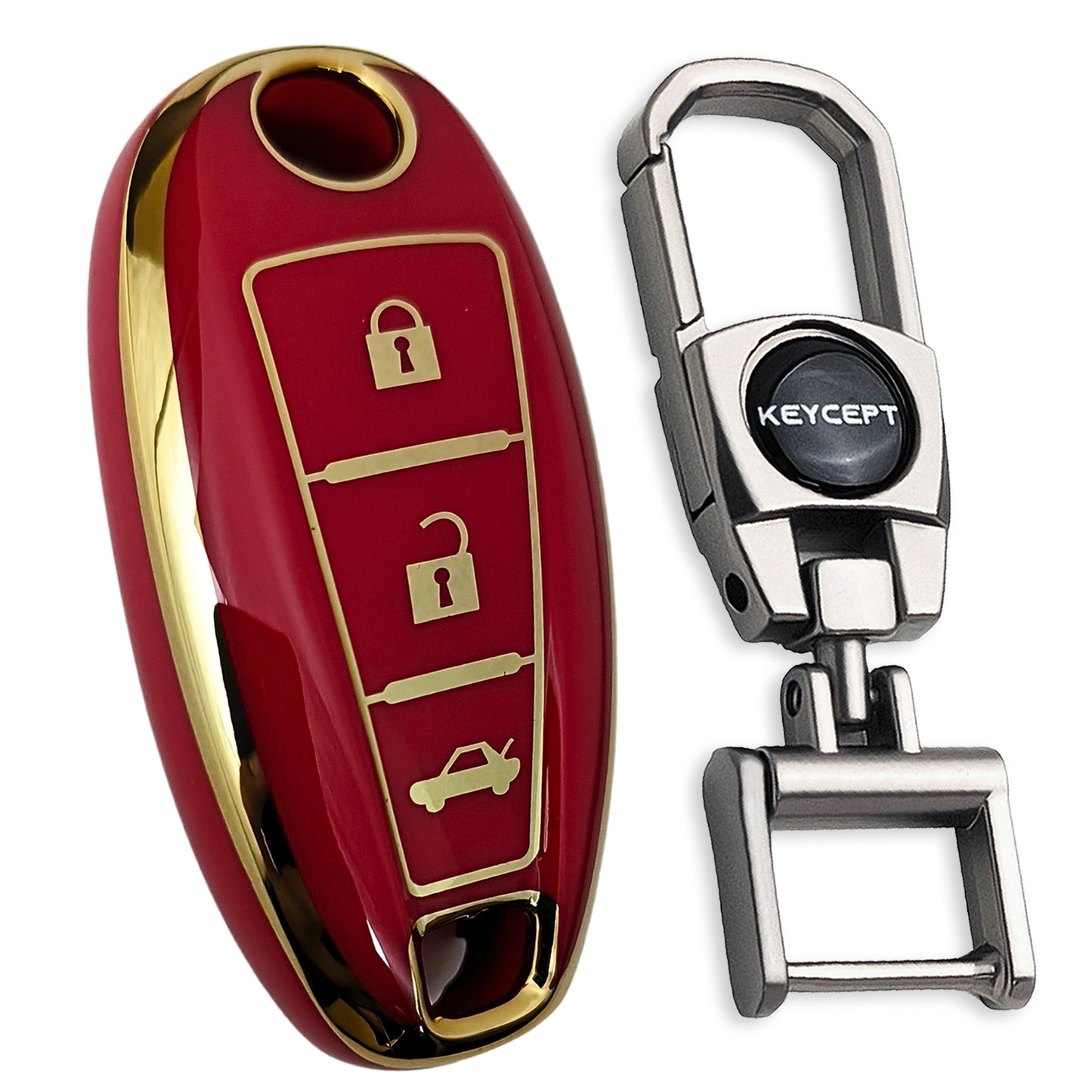 Suzuki Gold Line TPU Key Cover with Keychain