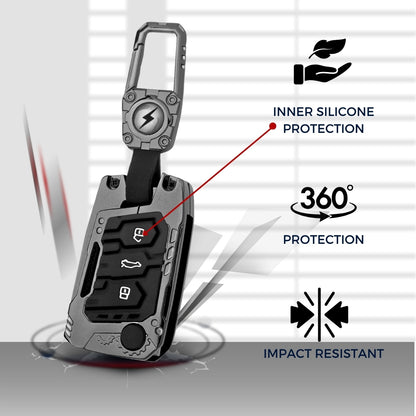 Skoda/ Volkswagen Metal Mecha Key Cover with Keychain (Type M3)