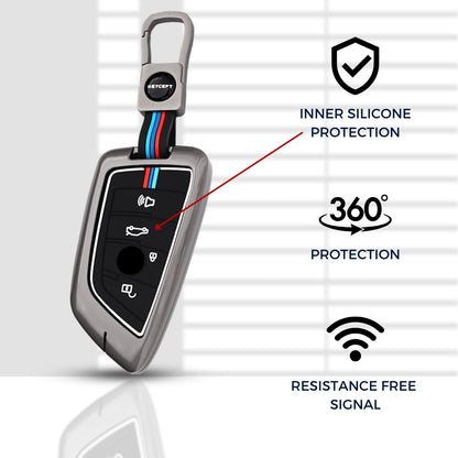 BMW Metal Key Cover with Keychain (Type M1).