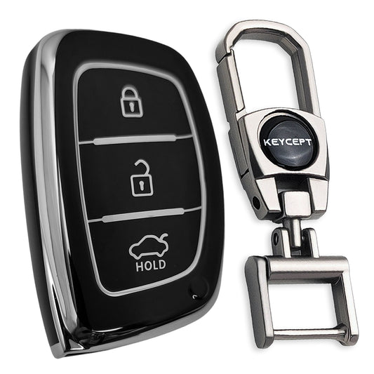 Hyundai Silver Line TPU Key Cover Keychain