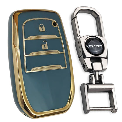 Toyota Gold Line TPU Key Cover with Keychain (Type 2)
