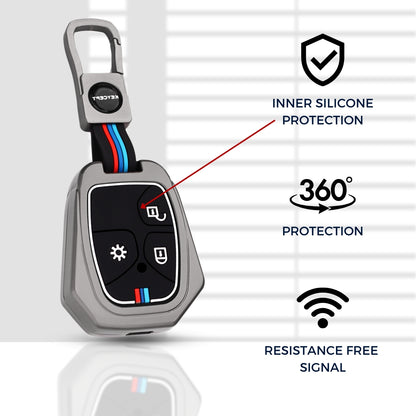 Mahindra Metal Key Cover with Keychain (Type M1).