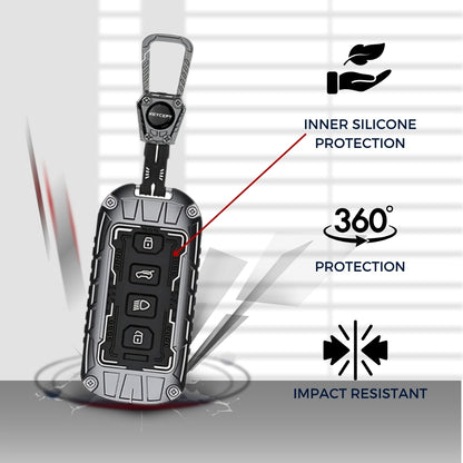 Tata Metal Armor Car Key Cover with Keychain (Type M4)