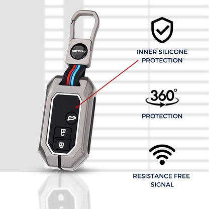 Suzuki Metal Alloy Key Cover with Keychain (Type M1)